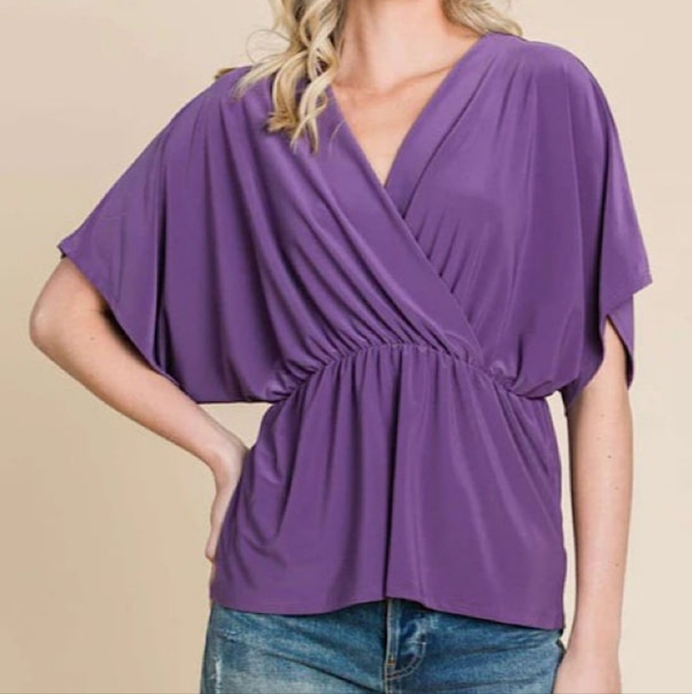 Front Wrap Ruched Top - Picture 6 of 7